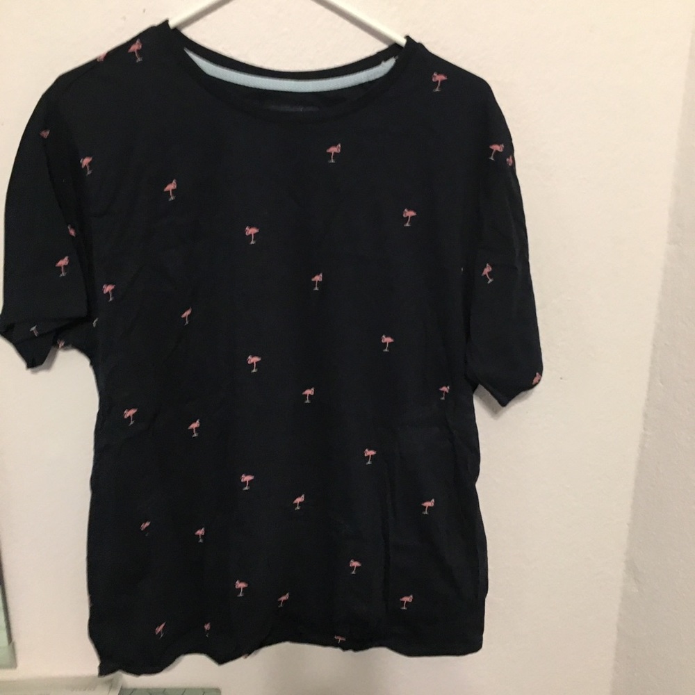 Flamingo Denim & Flower graphic tee XL